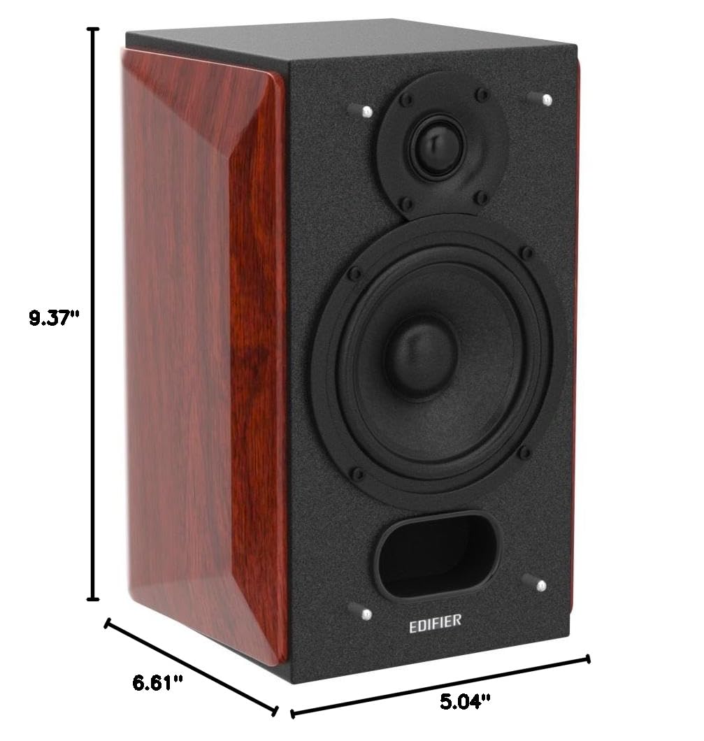 Edifier P17 Passive Shelf Speakers Pair of 2-Way Speakers with Built-in Wall Mount, Perfect for 5.1, 7.1 or 11.1 Sides/Rear Surround Setup, Requires Amplifier or Receiver for Operation - Image 9