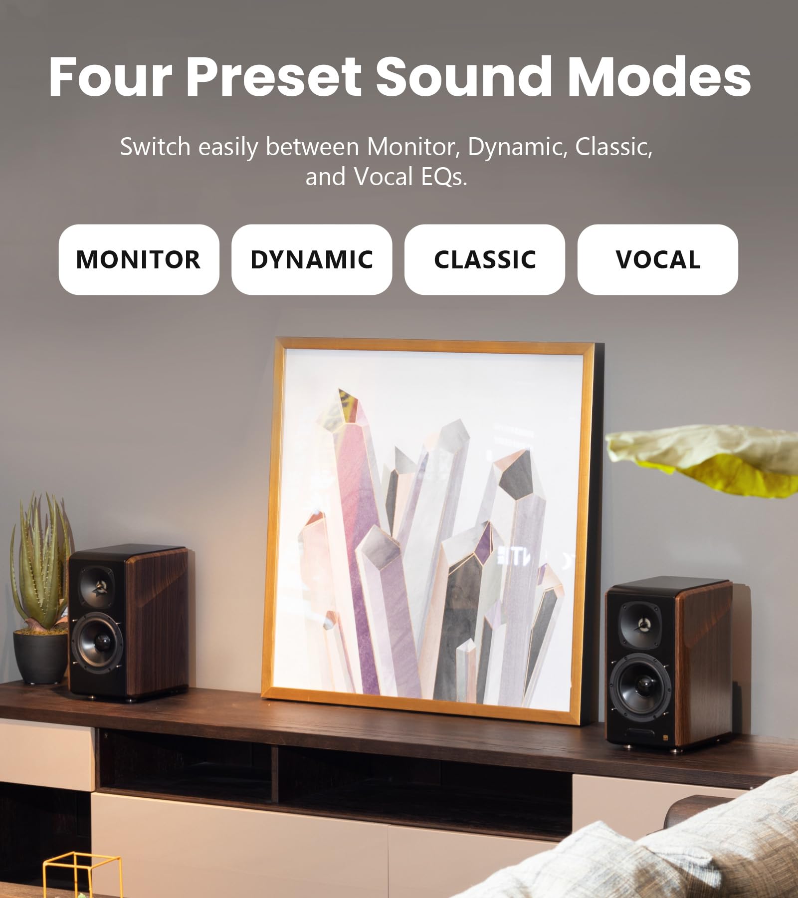 Edifier S2000MKIII Coaxial, Bluetooth, Optical and RCA Bookshelf 2 Speakers, Near-Field Active Tri-Amped 130w Studio Monitor for Audiophiles with Wireless, Line-in and Fiber-Optic Input Walnut - Image 6